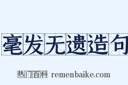 毫发无遗造句是什么意思的图片